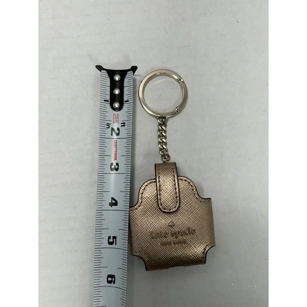 Keychain‎ Kate Spade AirPod Metallic Rose Gold Keychain Case designer